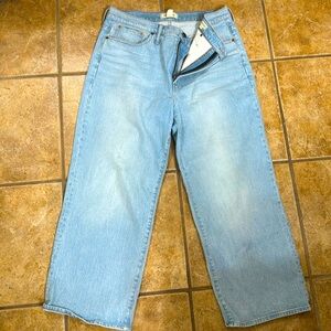 Madewell the perfect vintage cropped wide leg jean